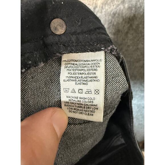 Free People Womens Black Distressed Skinny Jeans - Size 26 - Picture 6 of 6